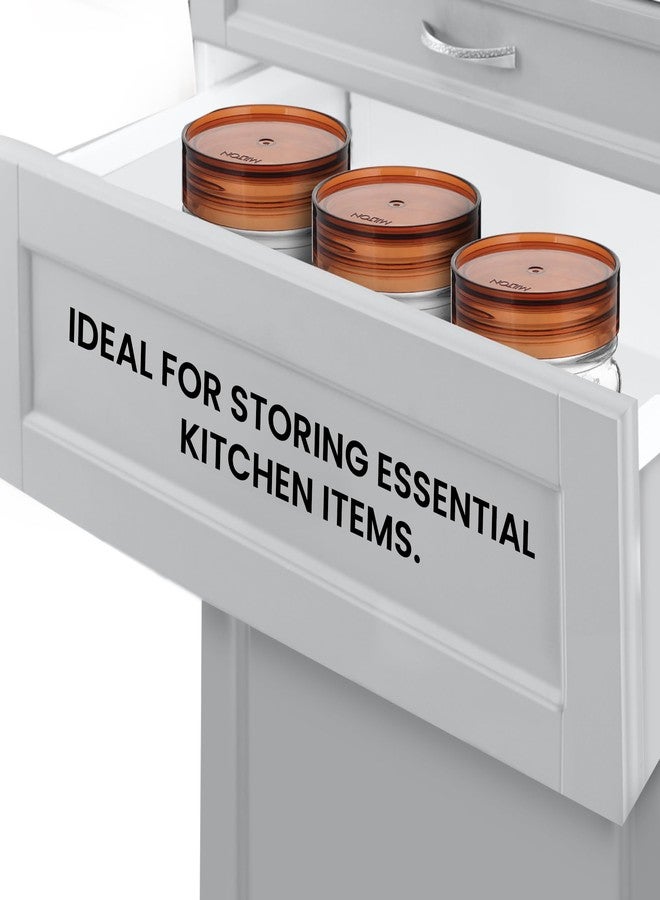 تريو مرطبان زجاجي عتيق من تريو باي ميلتون بغطاء بلاستيكي، سعة 2000 مل، شفاف | مرطبان تخزين | منظم مطبخ | قابل للتعديل | آمن للطعام | شفاف | آمن للاستخدام في الثلاجة | محكم الإغلاق - Image 4